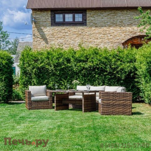 Комплект мебели  Royal Family Karl с обеденным столом коричневого цвета фото 6