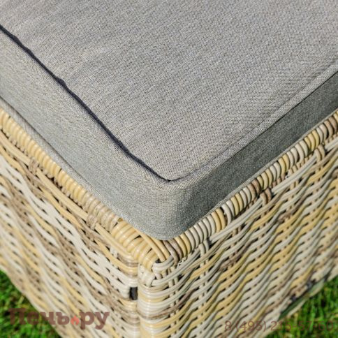 Комплект мебели Royal Family Zoya из искусственного ротанга бежевого цвета фото 6