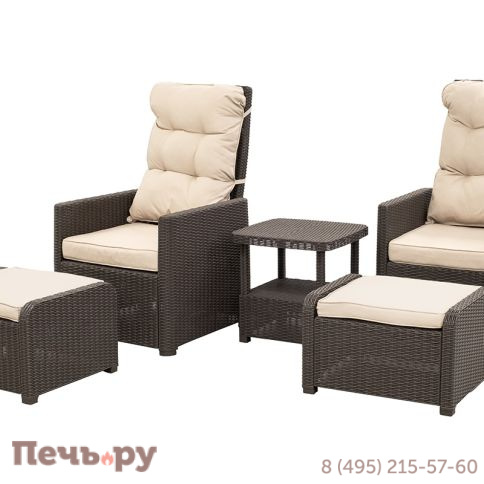 Комплект уличной мебели Gardeck B:Rattan MANCHESTER OTTO SET 2, цвет венге фото