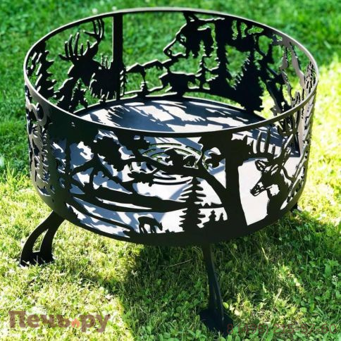 Костровая чаша Искры костра Лес (6мм) фото