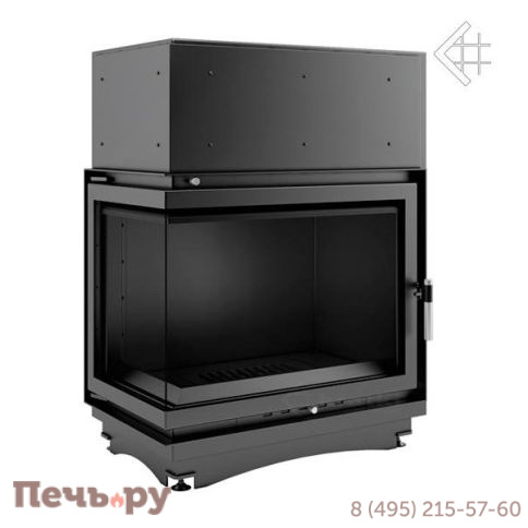 Каминная топка Kratki Amelia/PW/BL/24/BS/W (угловое стекло слева, змеевик) фото 2