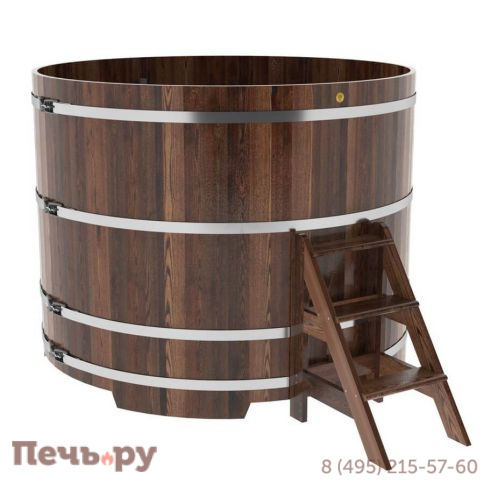 Купель BentWood круглая из лиственницы, d=1.8 м,  толщина стенок - 2,8 см фото 5