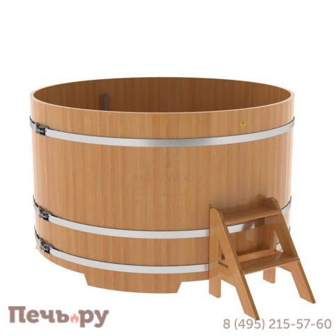 Купель BentWood круглая из лиственницы, d=1.8 м,  толщина стенок - 2,8 см фото 6