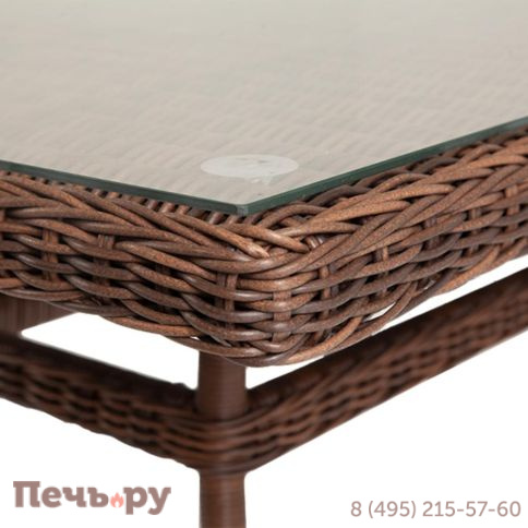 Латте 4SiS плетеный стол из искусственного ротанга 200х90см, цвет коричневый фото 4