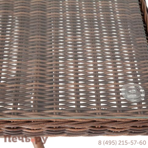 Латте 4SiS плетеный стол из искусственного ротанга 200х90см, цвет коричневый фото 5