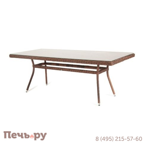 Латте 4SiS плетеный стол из искусственного ротанга 200х90см, цвет коричневый фото