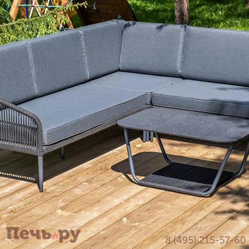 Лаунж-зона 4SiS Канны из роупа (веревки), цвет темно-серый фото 3