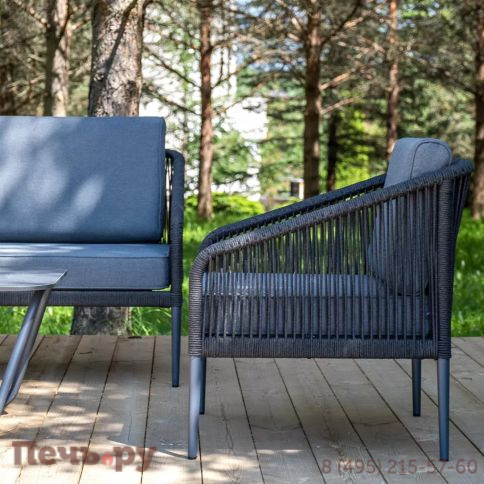 Лаунж-зона 4SiS Канны из роупа (веревки), цвет темно-серый фото 6