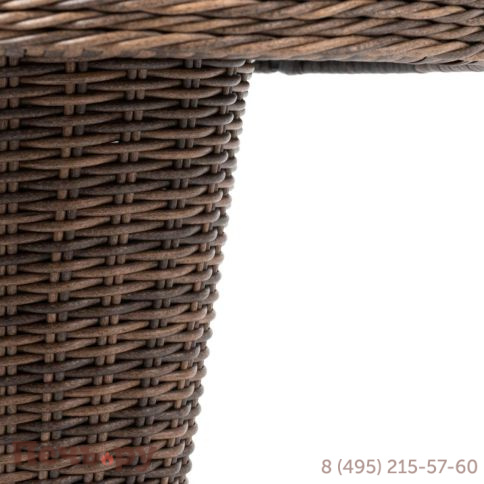 Леванте 4SiS стол круглый из искусственного ротанга, цвет коричневый фото 5