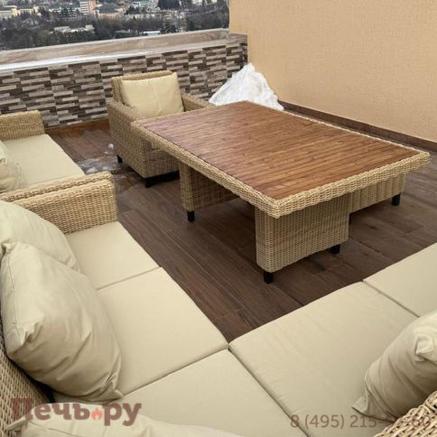 Диван Gardeck Mokka Bella 3-х местный, соломенный фото 9