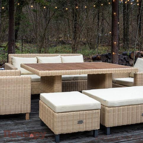 Пуф малый Gardeck Mokka Bella, соломенный фото 4