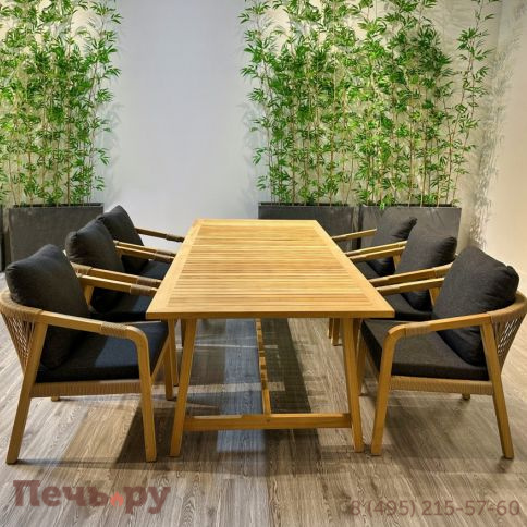 Обеденная группа Ideal Patio LEONOREN каркас тик / стол тик 220 фото 2