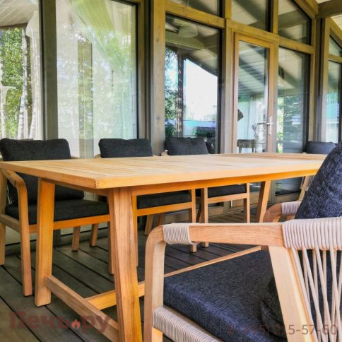 Обеденная группа Ideal Patio LEONOREN каркас тик / стол тик 220 фото 9