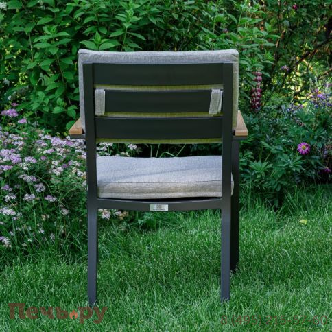 Обеденное кресло Royal Family Oscar с подлокотниками из тика фото 5