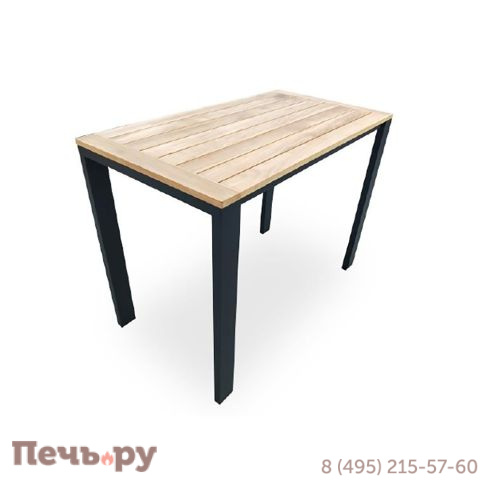 Обеденный комплект Brafritid Lyon-Andy 220A+6N антрацит/натуральный, алюминий/тик фото 4