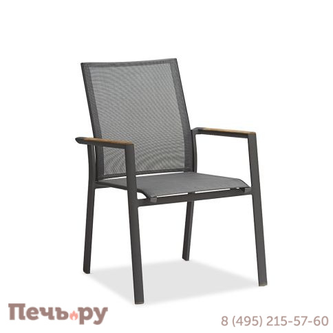 Обеденный комплект Brafritid Lyon-Andy 220A+6N антрацит/натуральный, алюминий/тик фото 5