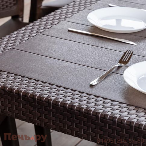 Обеденный комплект JULY L коричневый фото 5