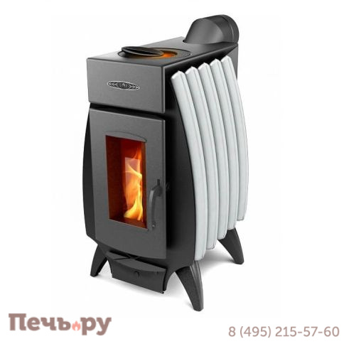 Отопительная печь ТМФ Огонь Батарея-5 антрацит-серый металлик фото