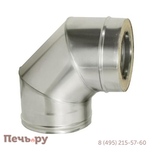 Отвод 90° с изоляцией Дымок 0,5 мм фото