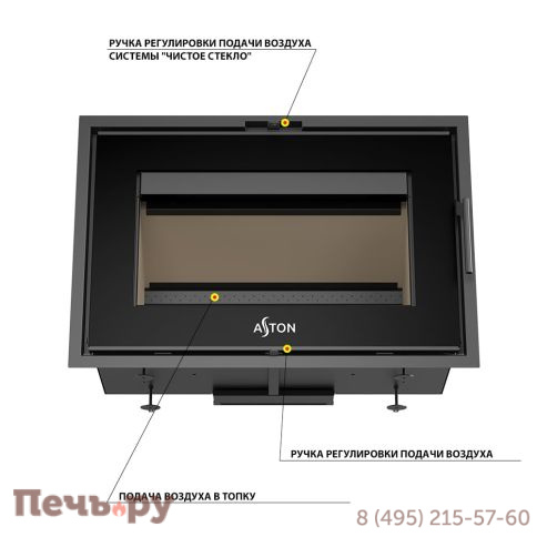 Печь камин Aston Senator Black фото 6
