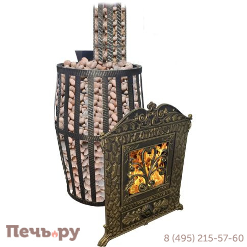 Печь-камин Березка Verona 50 закрытая каменка из нержавеющей стали фото 6