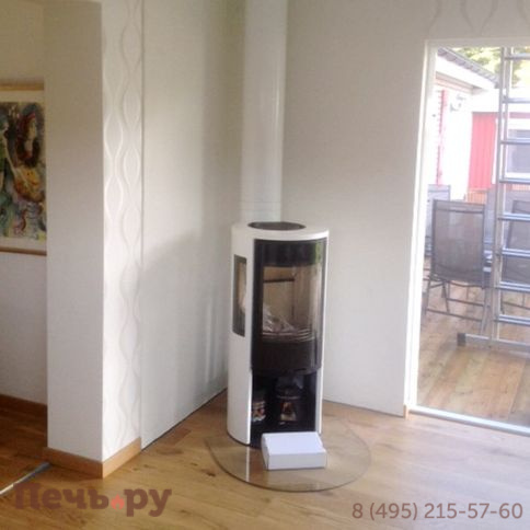 Печь камин Contura 556 G Style белый, стеклянная дверца фото 6