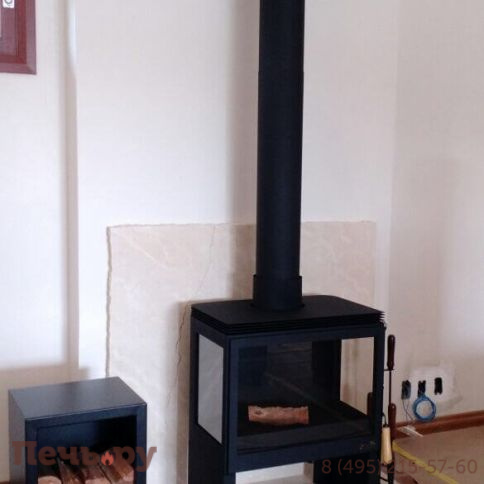 Печь-камин Liseo Castiron LCI 9 GFLR Stove два боковых стекла фото 2