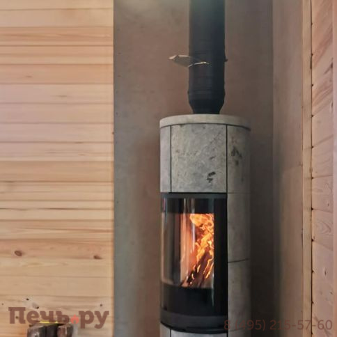 Печь камин Romotop Soria Akum камень фото 10