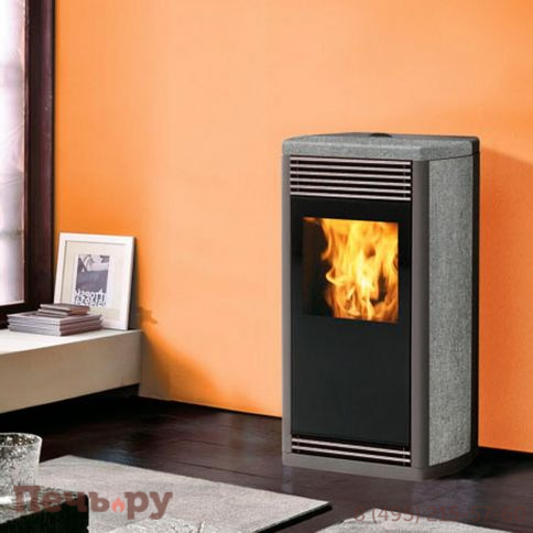 Печь пеллетная EdilKamin Flexa камень фото