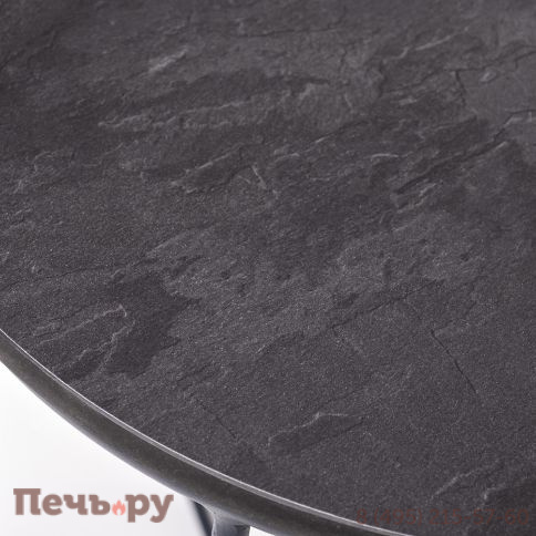 "Эквадор" журнальный стол из HPL круглый Ø40 H55, каркас из алюминия темно-серый (RAL 7024) муар, цвет столешницы "серый гранит" фото 2