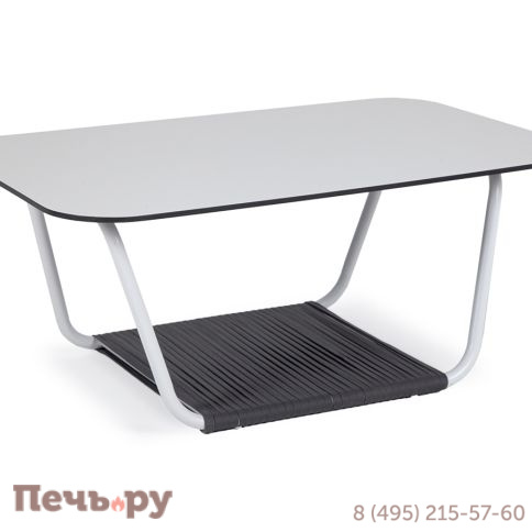 "Глория" журнальный стол 90х60см из HPL, цвет "молочный" фото