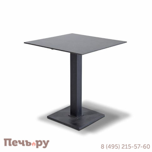 "Каффе" интерьерный стол из HPL квадратный 70х70см, цвет "серый гранит" фото