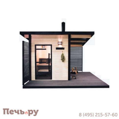 Сауна Harvia Solide Outdoor SLD01PS ель с печью Harvia Legend 240 Duo фото 3