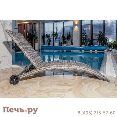 Шезлонг AGATA серый без матраса фото