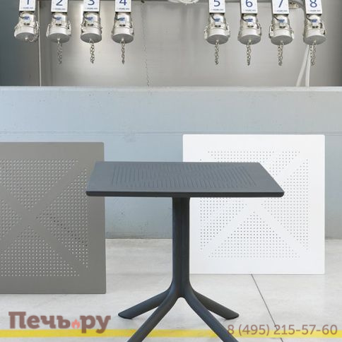 Стол пластиковый обеденный Gardeck Nardi Clip 80, антрацит фото 2