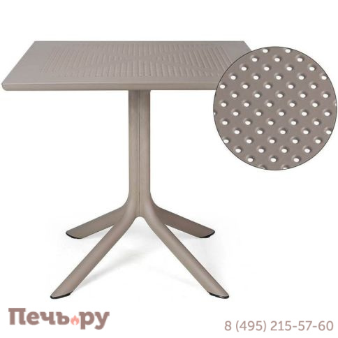 Стол пластиковый обеденный Gardeck Nardi Clip 80, тортора фото 12