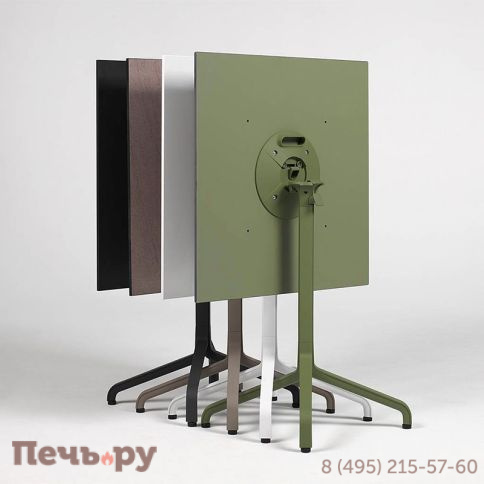 Стол складной квадратный Gardeck Frasca Mini 70*70, белый (база + столешница) фото 10