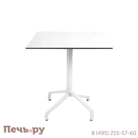 Стол складной квадратный Gardeck Frasca Mini 70*70, белый (база + столешница) фото