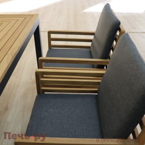 Стул Ideal Patio EGMONT каркас карбон - натуральный тик фото 6