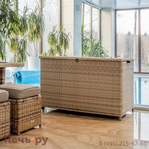 Сундук для хранения Royal Family Karl 120 c колесиками бежевый фото