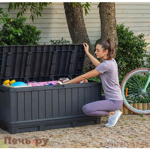 Сундук Keter Кенвуд (KENTWOOD STORAGE BOX) 350л, графит фото 5