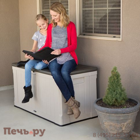 Сундук пластиковый Gardeck Sand and Brown 439 л, бежево-коричневый фото 10