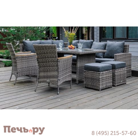 Угловой комплект Royal Family Zorro Wood Double серого цвета фото