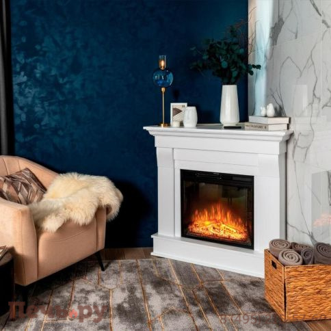 Угловой портал Royal Flame Monaco (разборный) Бьянко под очаг Vision 23 EF LED 3D FX/ Vision 23 EF LED FX/ Emerald 23 фото