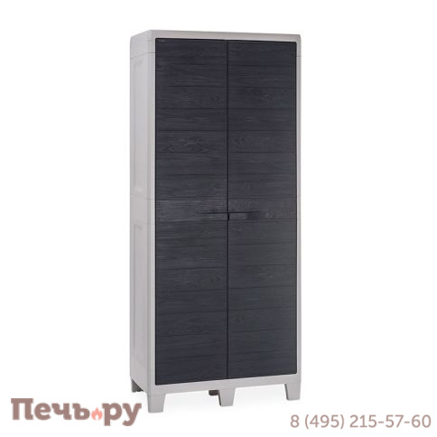 Уличный шкаф Gardeck 2х дверный глубокий Woodys XL (4 полки), антрацит фото