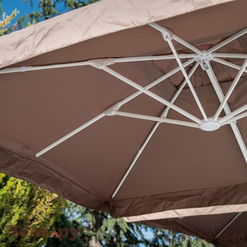Зонт Gardeck Валенсия 3*4м двойной Мадрид 3*3м, цвет песочный фото 5