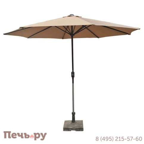 Зонт садовый 4SIS Джулия 3х3м на центральной опоре, тент темно-серый фото