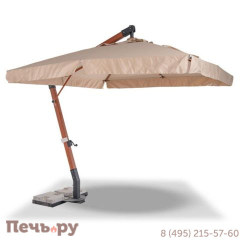 Зонт садовый 4SIS Ливорно 3х3м на боковой опоре из алюминия фото