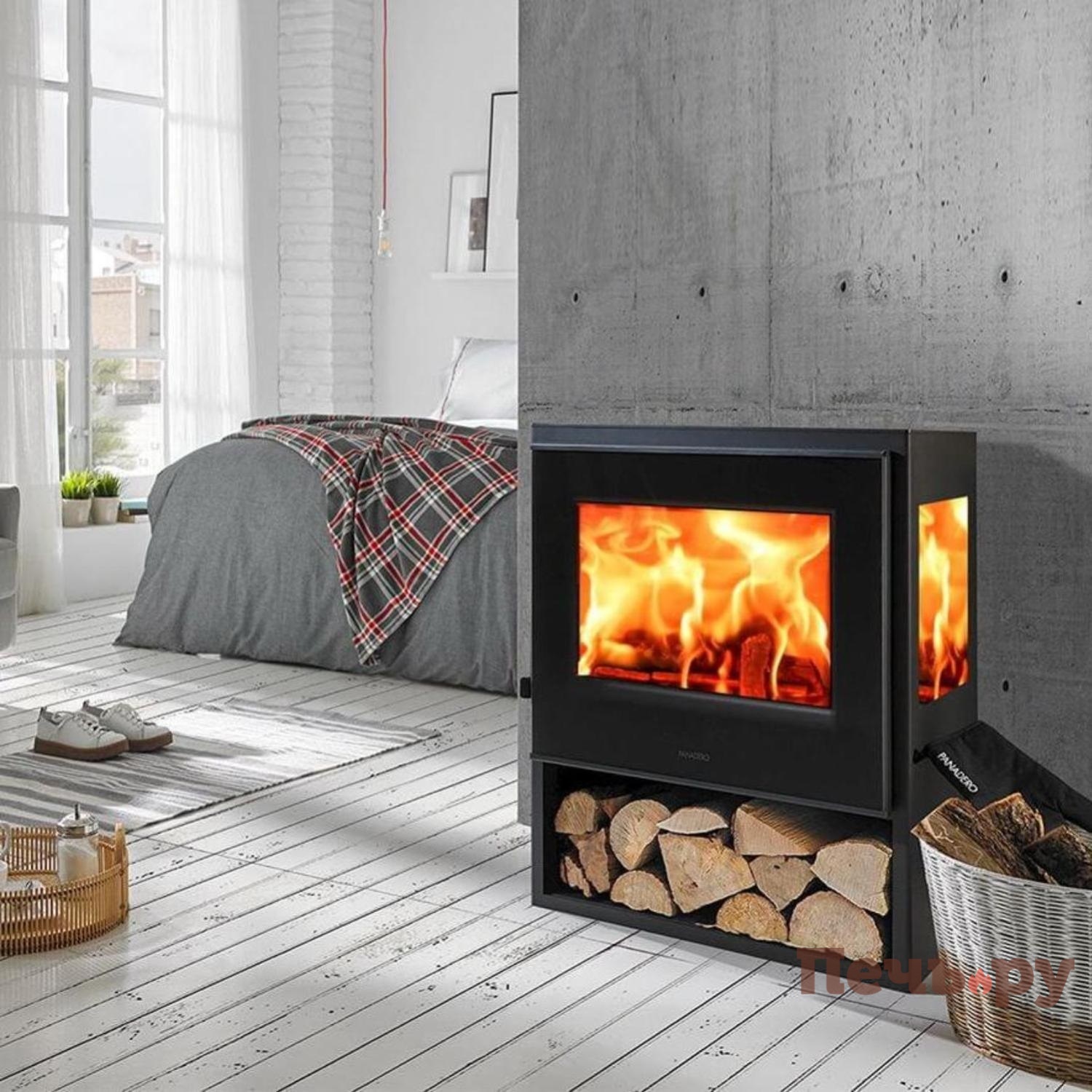 Печь камин Panadero Java Trivision видео