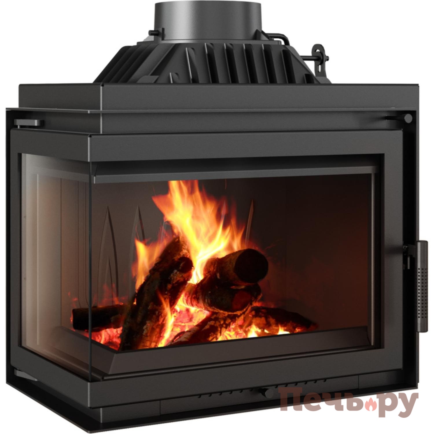 Каминная топка Kratki Simple M/S/BS (угловое стекло) видео